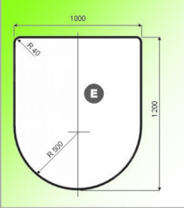 ROMOTOP Plech pod kamna 1000 x 1200 mm; varianta 